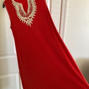 Max Studio A-Line Sleeveless Dress (M) - Terracotta